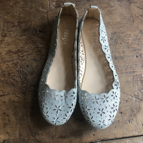 Rouge Helium Silver Gemstone Flats 8.5 - Picture 2 of 7